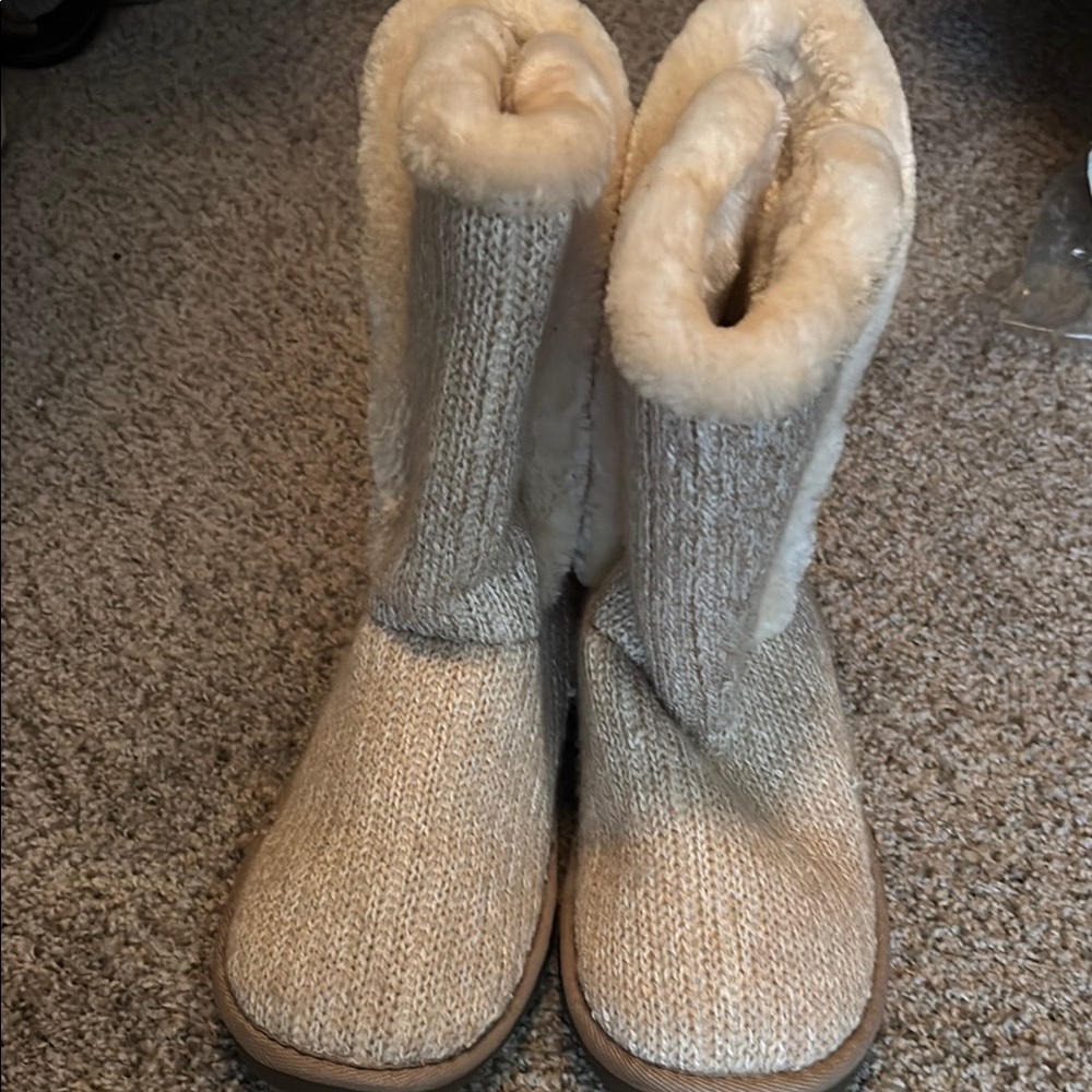 Cozy Knit and Faux Fur Boots